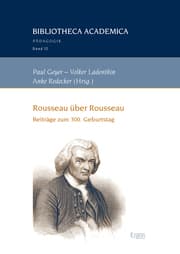 Cover von Rousseau über Rousseau