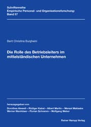Cover von Die Rolle des Betriebsleiters im mittelständischen Unternehmen