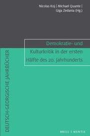 Cover von Demokratie- und Kulturkritik in der ersten Hälfte des 20. Jahrhunderts