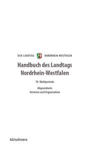 Cover von Handbuch Landtag Nordrhein-Westfalen 18. Wahlperiode