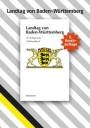 Cover von 2. Vorabauflage Landtag von Baden-Württemberg