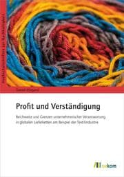 Cover von Profit und Verständigung
