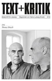 Cover von TEXT + KRITIK 194 - Thomas Brasch