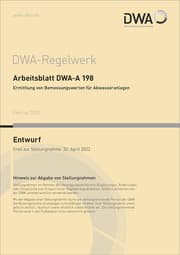 Cover von Arbeitsblatt DWA-A 198 Ermittlung von Bemessungswerten für Abwasseranlagen (Entwurf)