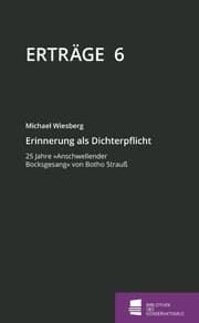 Cover von Erinnerung als Dichterpflicht