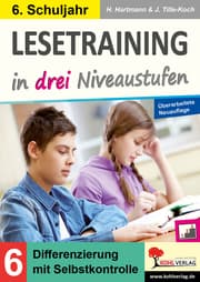 Cover von Lesetraining in drei Niveaustufen / Klasse 6