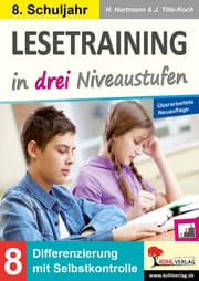 Cover von Lesetraining in drei Niveaustufen / Klasse 8