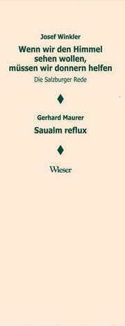 Cover von Wenn wir den Himmel sehen wollen, müssen wir donnern helfen. Salzburger Rede / Saualm reflux
