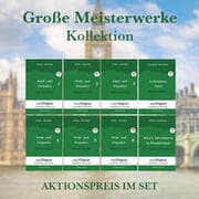 Cover von Große Meisterwerke Kollektion Hardcover (Bücher +8 MP3 Audio-CDs) - Lesemethode von Ilya Frank - Zweisprachige Ausgabe Englisch-Deutsch (mit kostenlosem Audio-Download-Link)