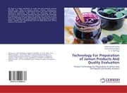 Cover von Technology For Preparation of Jamun Products And Quality Evaluation