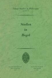 Cover von Studies in Hegel