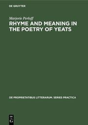 Cover von Rhyme and Meaning in the Poetry of Yeats