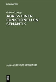 Cover von Abriß einer funktionellen Semantik