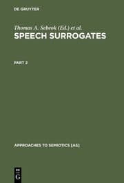 Cover von Speech Surrogates. Part 2