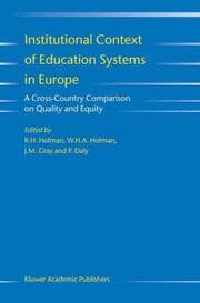 Cover von Institutional Context of Education Systems in Europe