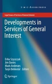 Cover von Developments in Services of General Interest