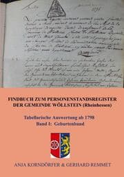 Cover von Findbuch zum Personenstandsregister der Gemeinde Wöllstein/ Rheinhessen