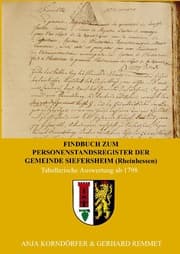 Cover von Findbuch zum Personenstandsregister der Gemeinde Siefersheim/ Rheinhessen